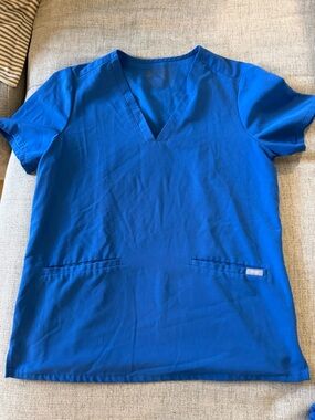 FIGS Women’s Blue V-Neck Scrub Top